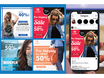 Post Instagram Fashion banner banner ads banner design