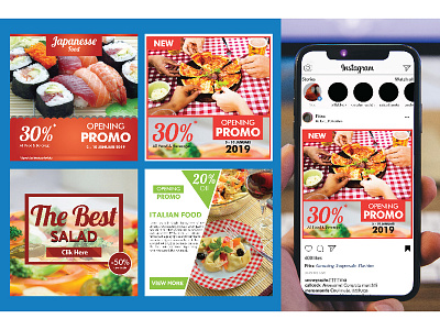 Post Banner Food Instagram banner banner ads banner design design