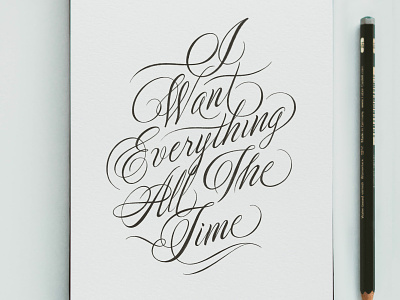 I Want Everything All the Time - Noah Gundersen lettering lyrics type typography