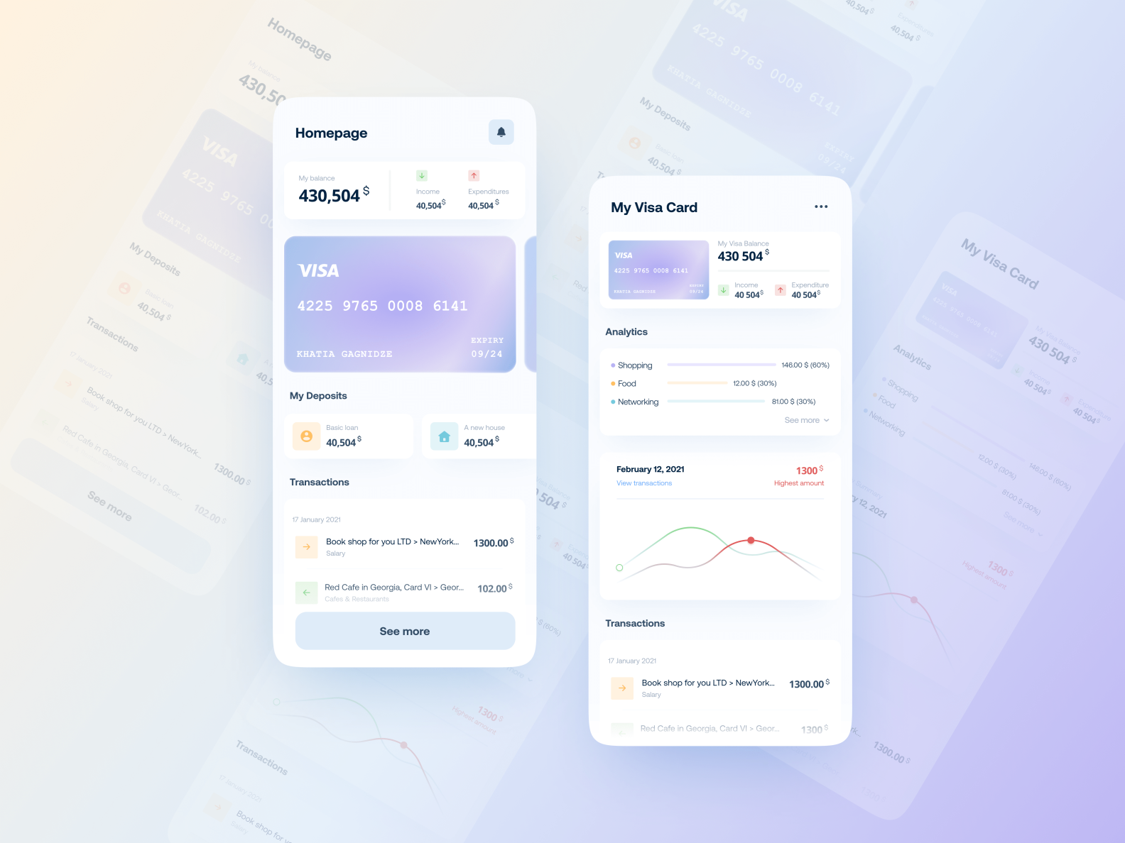 Banking App Concept by Khatia Gagnidze on Dribbble