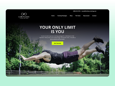 Personal Trainings branding design fitness fitness app gym home screen landing page ui ux web