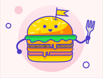 Burger Cook design illustration