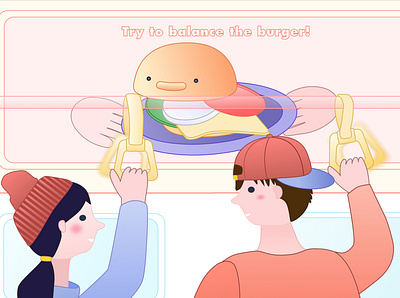 Burger Game design illustration ui ux