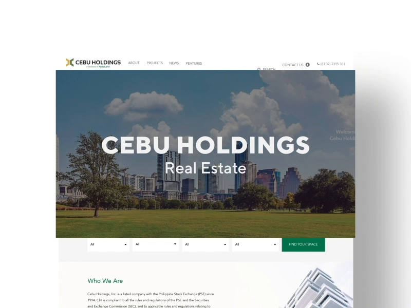 Cebu Holdings Real Estate by James Gulles for Symph on Dribbble