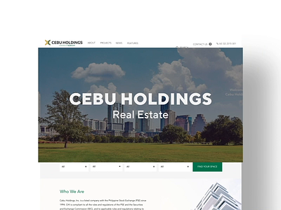 Cebu Holdings Real Estate animation design mockup mockup animation motion design software ui uidesign user experience website