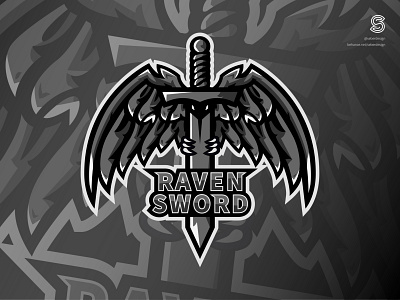Esport Mascot Logo Design - Raven Sword esport logo esports esports mascot illustration logo logo design logotype mascot mascot design mascot logo mascot logo design