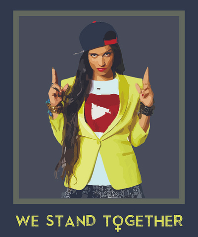 We Stand Tohether design illustration superwoman vector youtuber