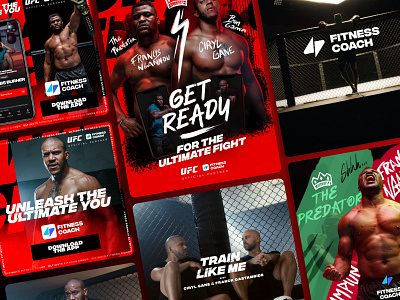 Fitness Coach x UFC branding design photoshop