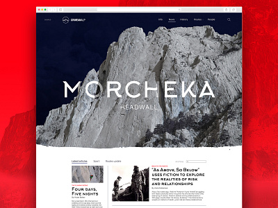 Morcheka - website climbing design mountain photoshop site web web design website