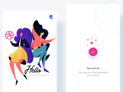 Hello Dribbble! 🏀 app clean design flat illustration illustrator ios logo minimal mobile ui ux vector web