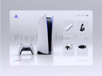 Sony PlayStation 5 Landing Page bitbithooray branding controller design gaming inspiration landing page light minimal playstation playstation5 ps ps4 ps5 sony playstation ui ux web website