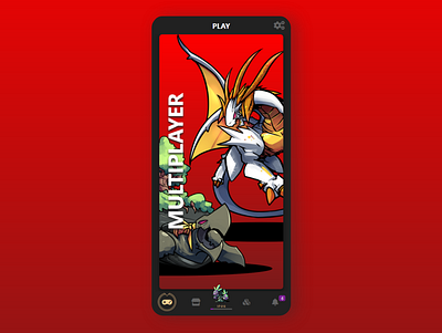 Multiplayer Battle Quiz App / Game app bitbithooray card dark design elearning fantasy game gamification mobile monster pwa quiz red serious game trivia ui uiux