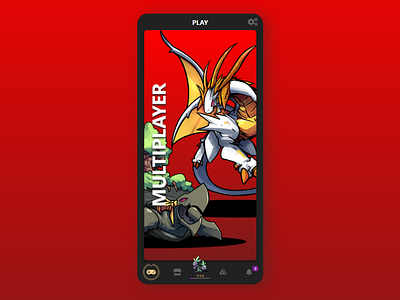 Multiplayer Battle Quiz App / Game app bitbithooray card dark design elearning fantasy game gamification mobile monster pwa quiz red serious game trivia ui uiux
