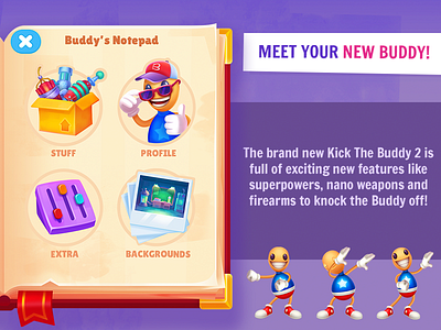 History of Kick The Buddy Forever animation app design game game art illustration