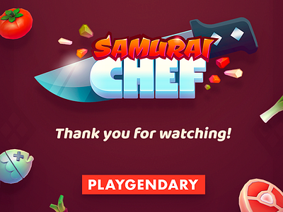 samurai chef animation app design game game art illustration