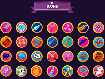 Icons bowmasters game game art gamedesign gamedev gameplay playgendary