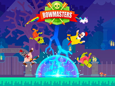Bowmasters bowmasters game game art gamedesign gamedev logo playgendary