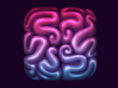 Brain.ico bio brain magenta shine spiral violet