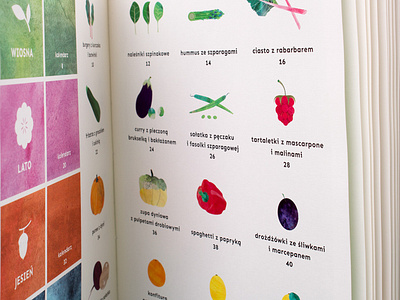 Cookbook book colors cook book fruits illustration layout marmarka organic food print publication seasons vegetables