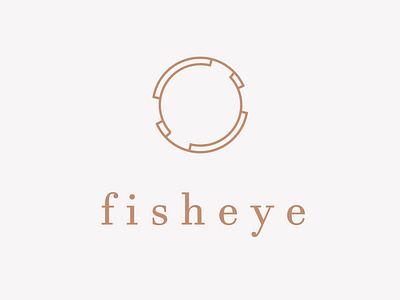 Fisheye logotype branding brandmark camera camera lens circle design icon identity logo logotype mark marmarka minimal serif simple type typography visual identity