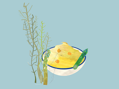 hummus with asparagus / illustration to the recipe