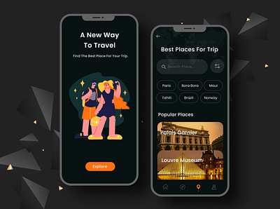 Wanderlust - Travel & Exploration App android app ios travel app designing travelapp ui ui travel app ui travel app android ui travel app ios
