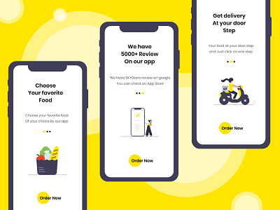 Food Delivery App Onboarding Screens - Concept UI android app app apps application branding design free psd graphic design illustration logo motion graphics user profile