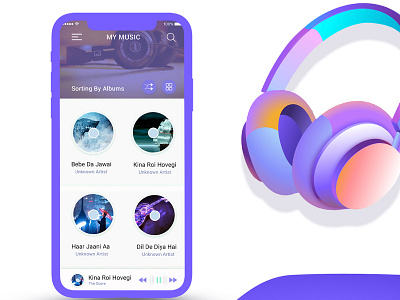 Music app UI android app app apps application design flat free psd iphone xs iphone xs max psd ui ux