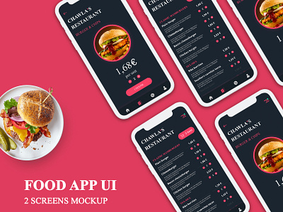 Food Ordering App UI Concept PSD android app app apps application booking app design flight booking app free psd ios psd register ui user profile