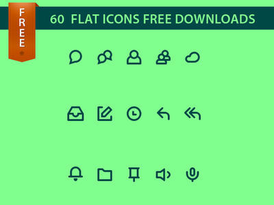 Flat PSD Icons Free Download