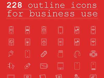 228 outline icons