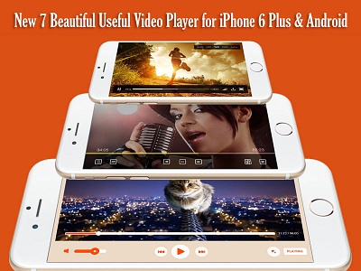 7 Video player for iPhone 6 Plus android app app apps application booking app design flight booking app free psd illustration ios login profile psd register template ui user profile