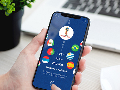 FIFA World Cup Russia 2018 App UI android app app apps application booking app design flight booking app free psd ios profile psd user profile