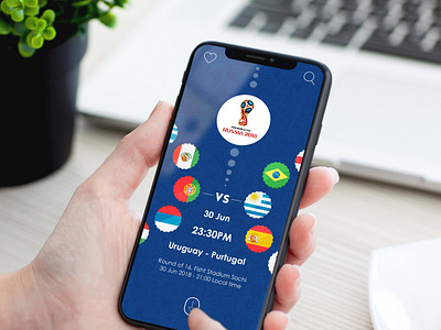 FIFA World Cup Russia 2018 App UI