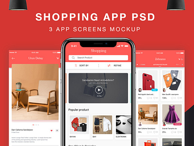 Shopping Furniture E-Commerce App UI android app app apps application booking app flight booking app free psd ios profile psd user profile
