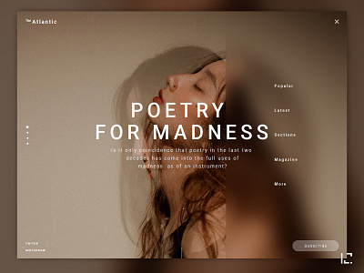 Poetry Website Design branding graphic design onepage poerty ui