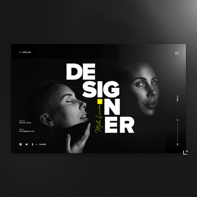 Designer Profile experiment dark designer portfolio graphic design portfolio scroll uidesign web deisgn