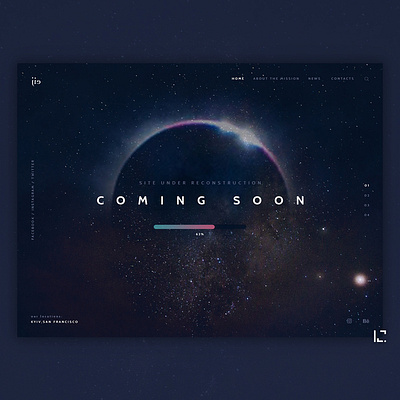 Coming Soon Page landingpage space uidesign uxdesign web