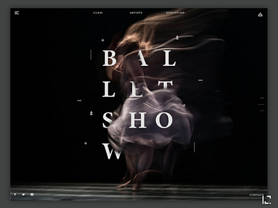 Ballet show page art ballet dance landing new page ui ux web design