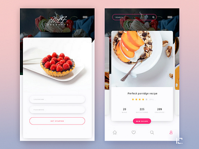 Cooking food app cook design food ios mobile design porridge recipe ui ux app