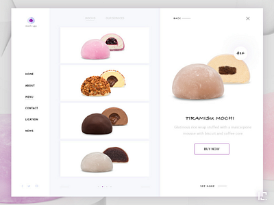 Mochi - UI Concept brand concept design graphic mochi sweets ui web webdesign