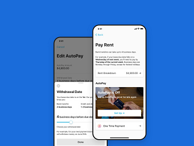 Pay Rent and AutoPay app branding design ui ux website