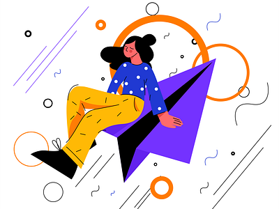 Create for No Gravity illustration by Polina Gagarina on Dribbble