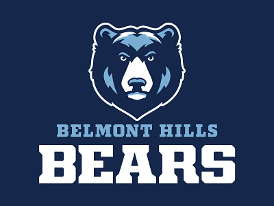 Belmont Hills Bears athletic bear brand design identity logo mascot school sport team