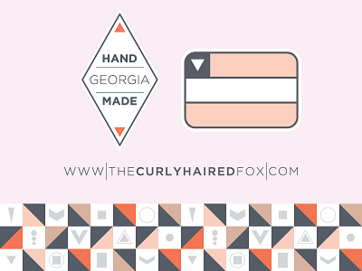 The Curly Haired Fox Branding brand branding geometric hand made jewelry modern pattern