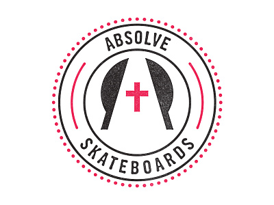 Absolve Skateboards apparel badge board brand crest custom distress identity logo modern skate vintage