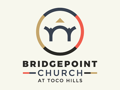 Bridgepoint Church Logo brand bridge christian church circle identity lockup logo mark modern people point