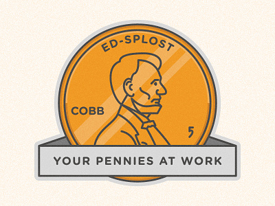 Penny Icon abe abraham badge cobb coin education graphic icon illustration lincoln penny vector