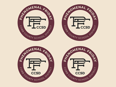 Phenomenal Friday Logo Options badge badgedesign design f letter lettering logo monogram monograms p process school