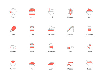 Food app icons vol 1